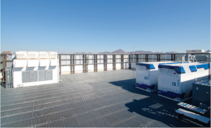 Containers on the roof of Ebay's Datacenter