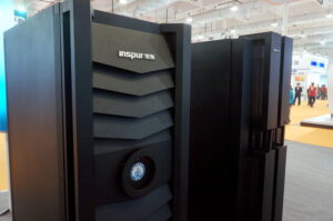 Inspur servers are on display during the International Information Technology Expo China 2012 in Jinan city, east Chinas Shandong province, 29 April 2012.