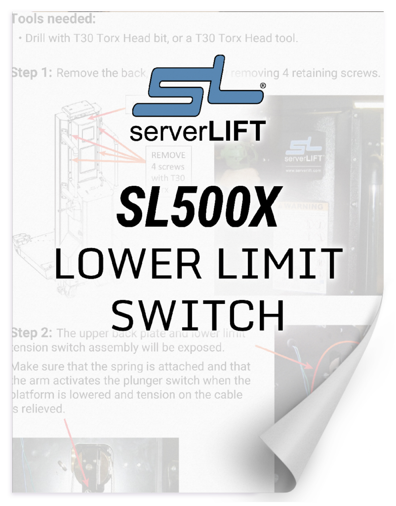 SL-500X Lower Limit Switch Troubleshooting