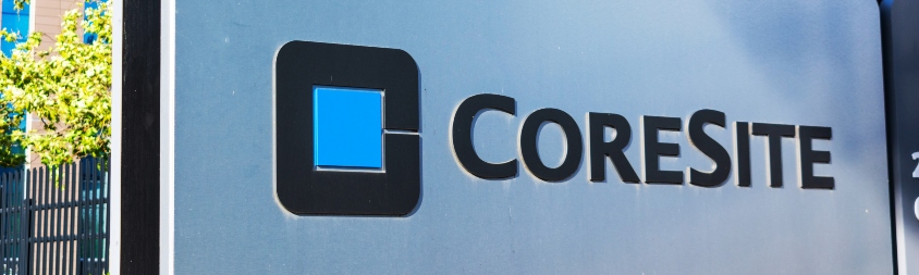 CoreSite sign in front of corporate building