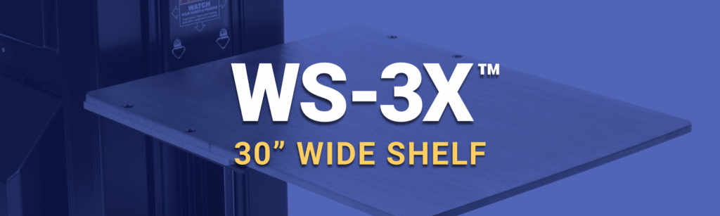 ServerLIFT WS-3X™ Wide Shelf Data Center Lift Attachment showing in the background